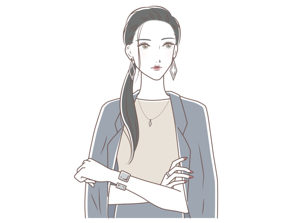 クールな女性のイラスト